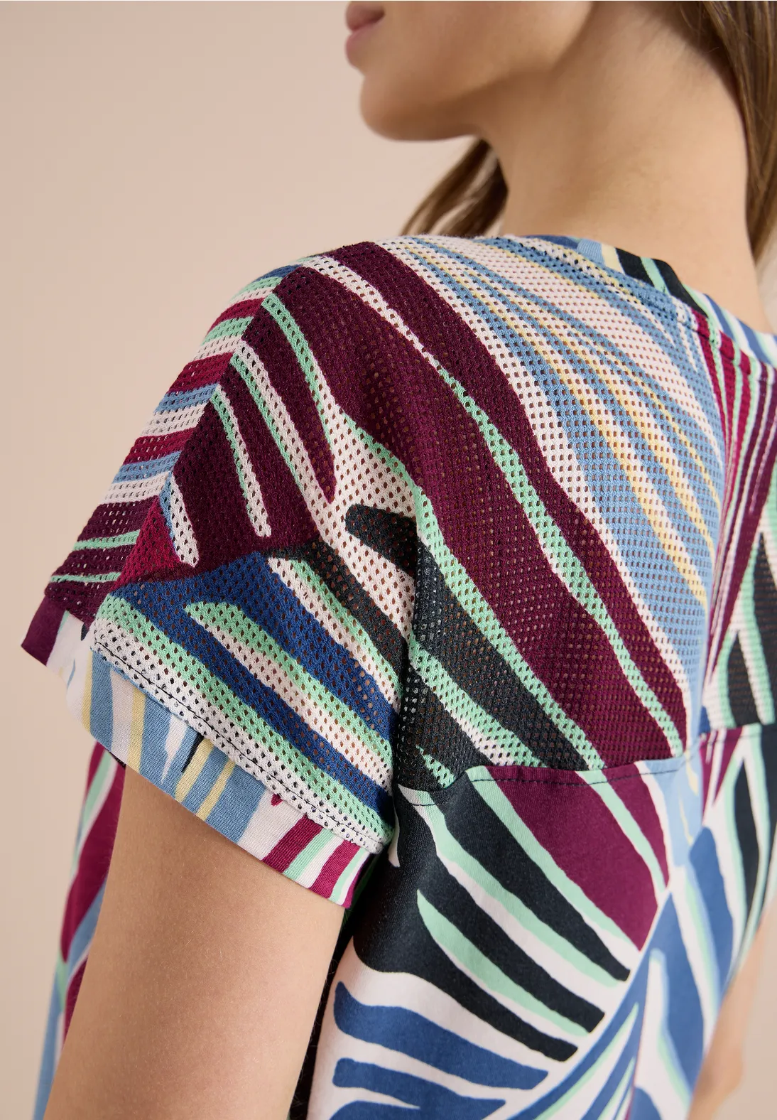 Cecil Shirt mit Mesh Einsatz - Palm Breeze Green