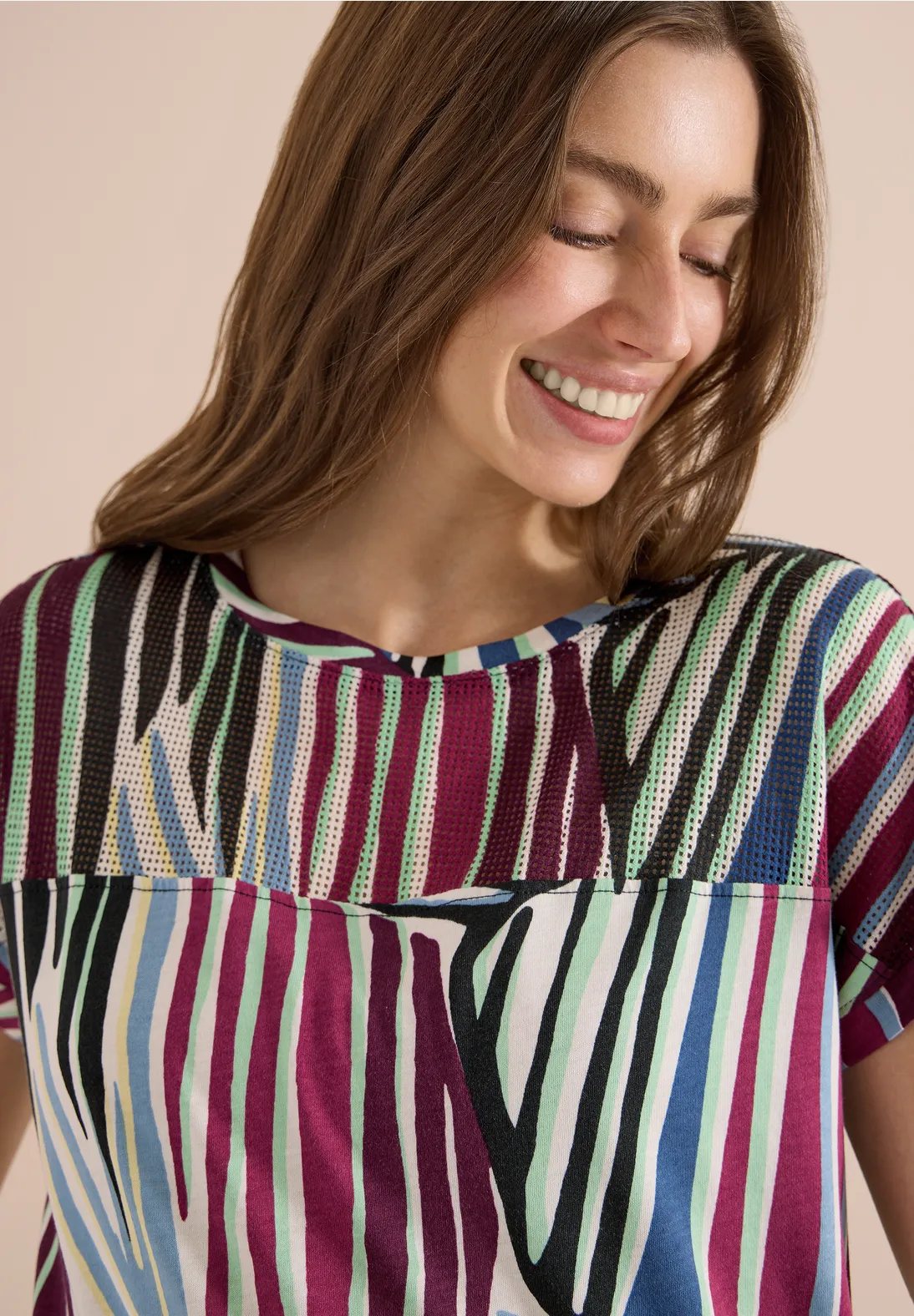 Cecil Shirt mit Mesh Einsatz - Palm Breeze Green