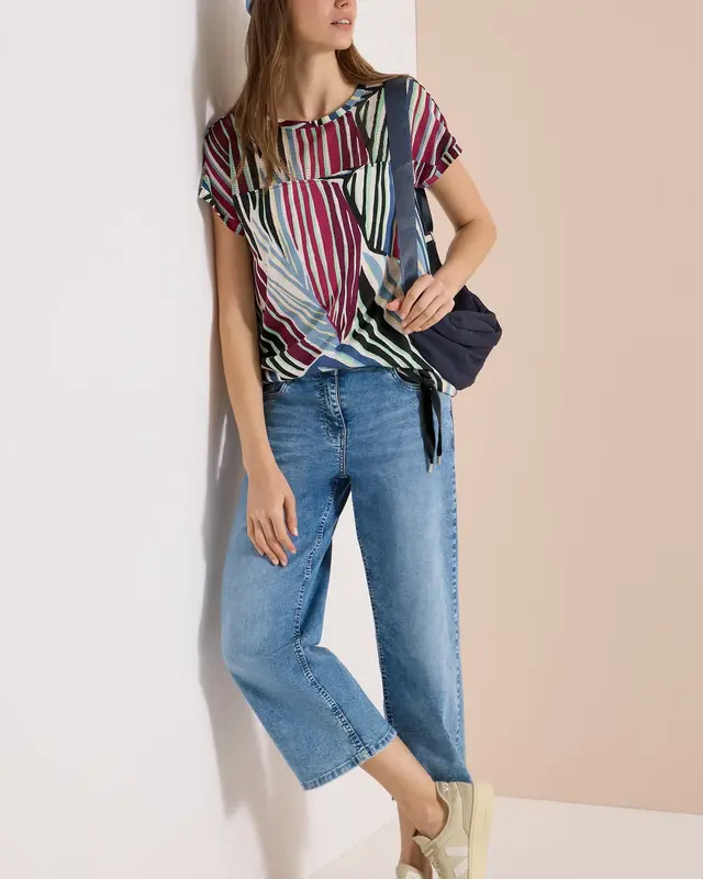 Cecil Shirt mit Mesh Einsatz - Palm Breeze Green
