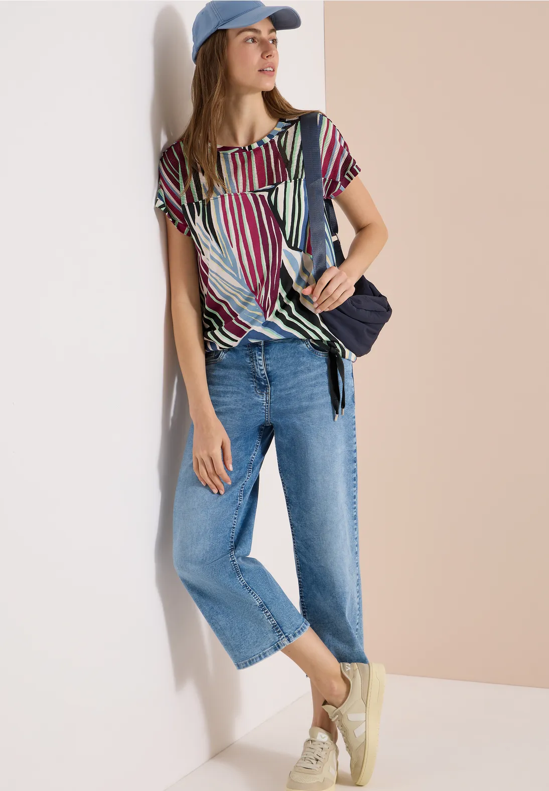 Cecil Shirt mit Mesh Einsatz - Palm Breeze Green