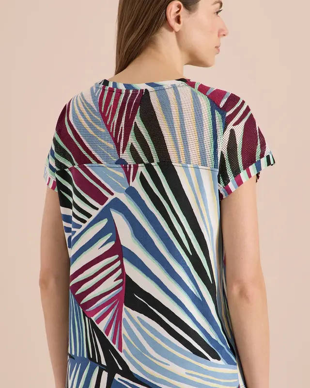 Cecil Shirt met Mesh Inzet - Palm Breeze Green