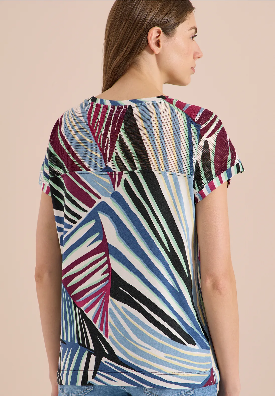 Cecil Shirt met Mesh Inzet - Palm Breeze Green
