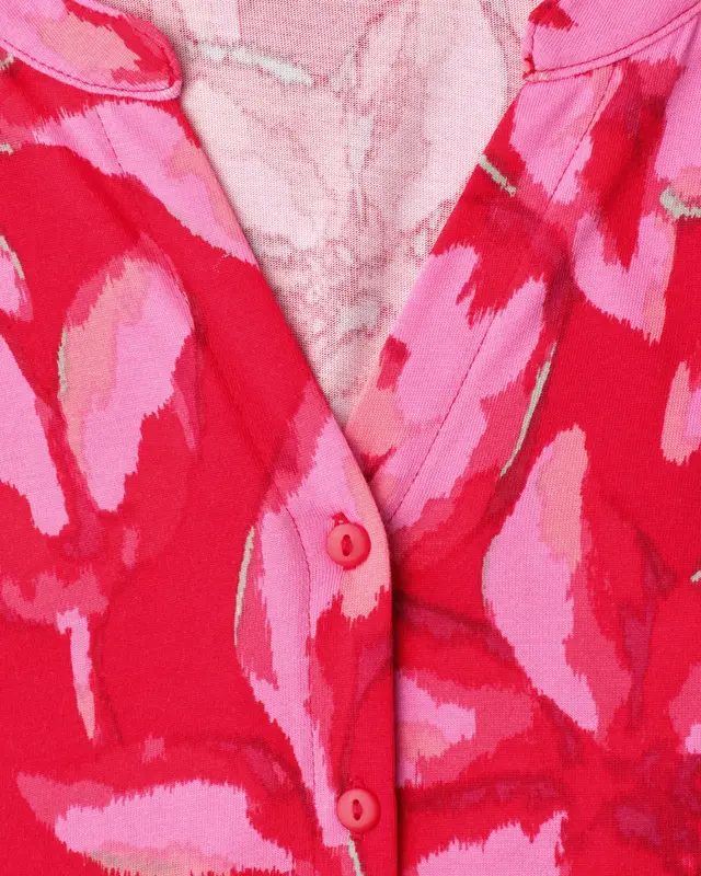 Street One Shirt met Print - Salsa Red