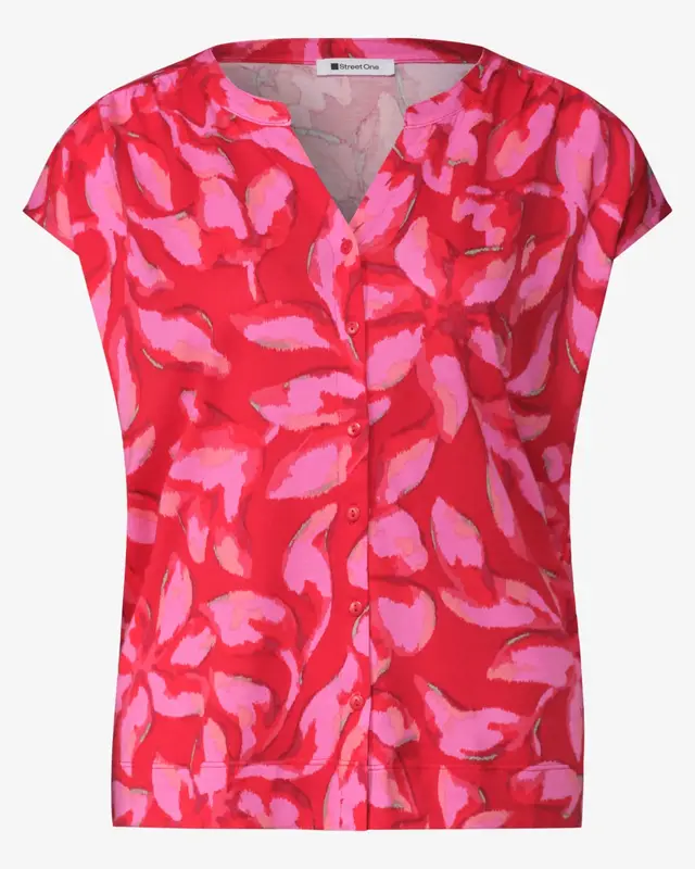 Street One Shirt with Print - Salsa Red