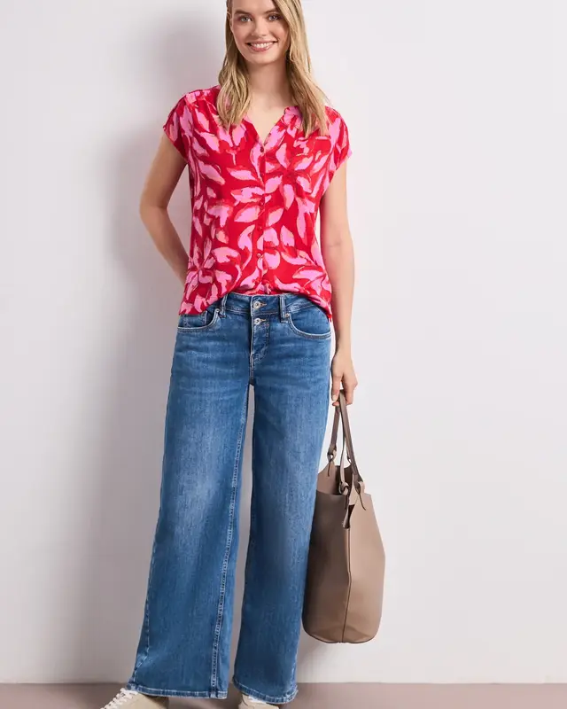 Street One Shirt with Print - Salsa Red