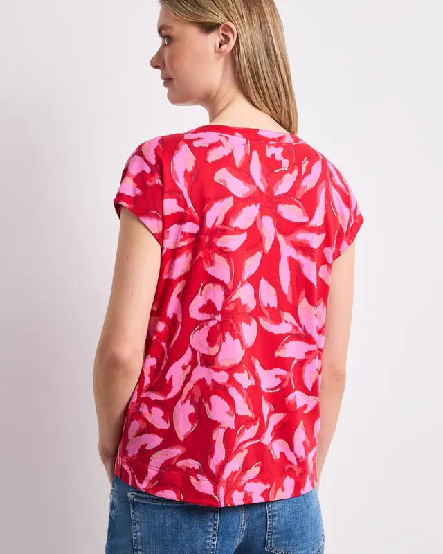 Street One Shirt with Print - Salsa Red