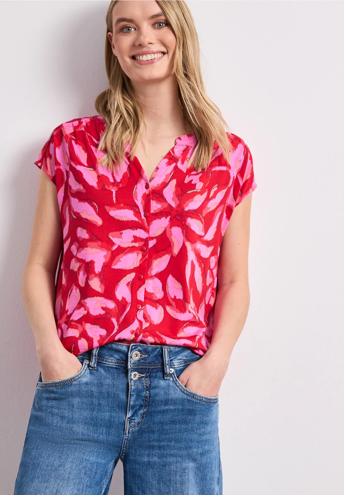 Street One Shirt mit Print - Salsa Red