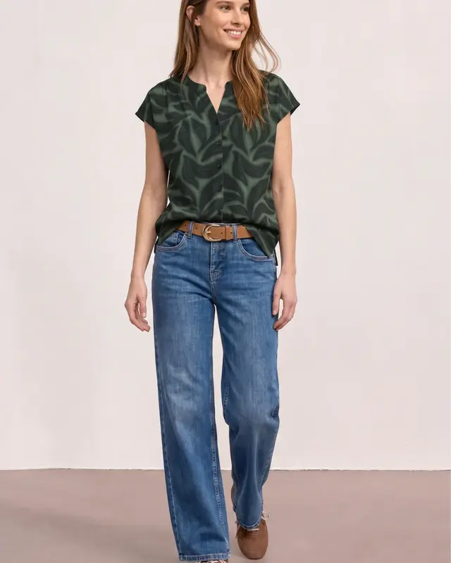 Street One Shirt mit Print - Deep Bound Green