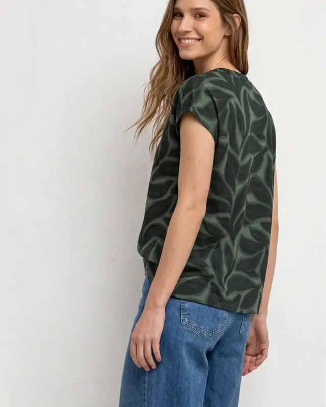 Street One Shirt with Print - Deep Bound Green