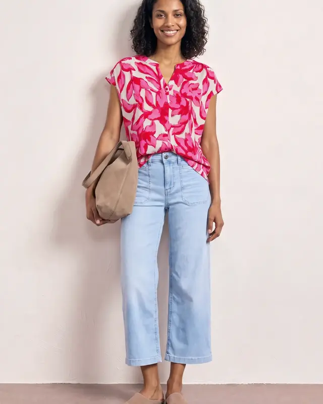 Street One Shirt met Print - Off White