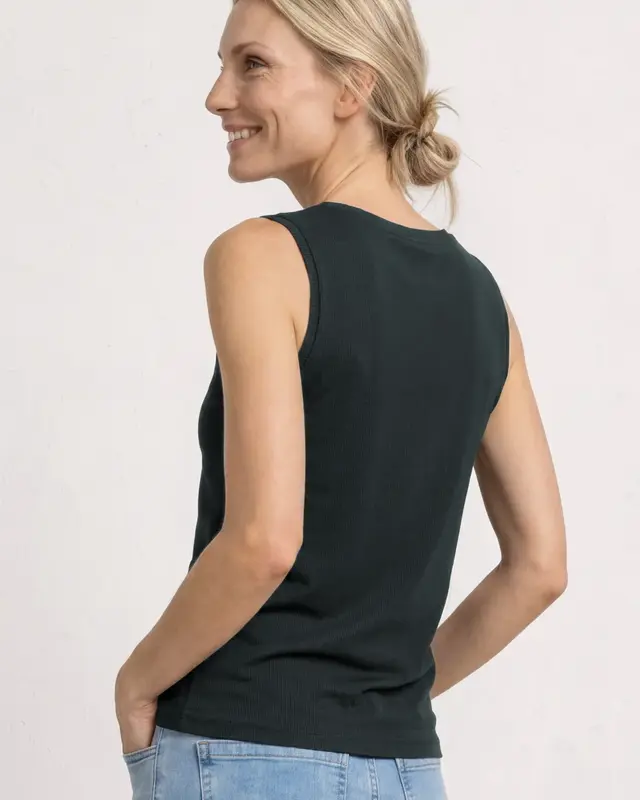 Street One Top met V-hals - Deep Bound Green