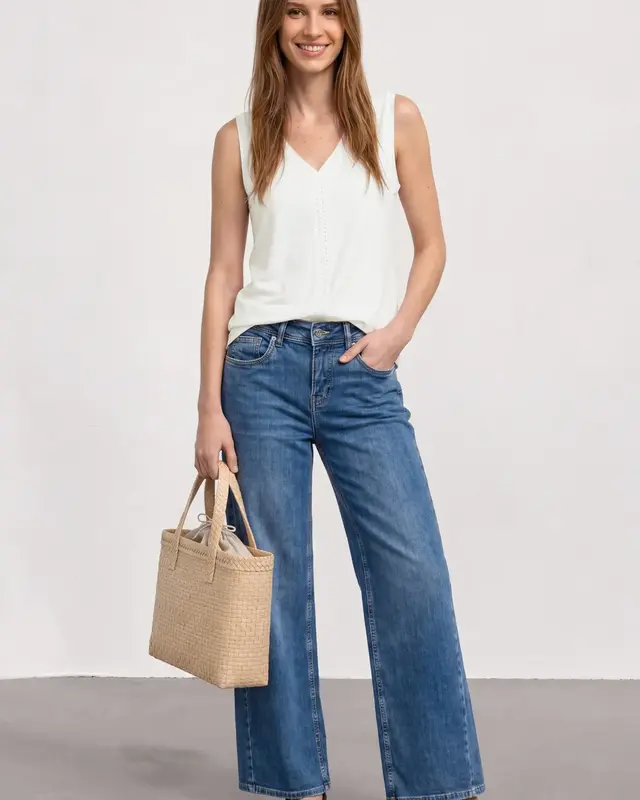 Street One Top mit V-Neck - Deep Bound Green - Copy