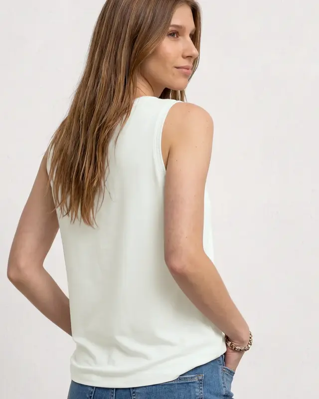 Street One Top met V-hals - Off White