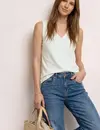 Street One Top mit V-Neck - Off White