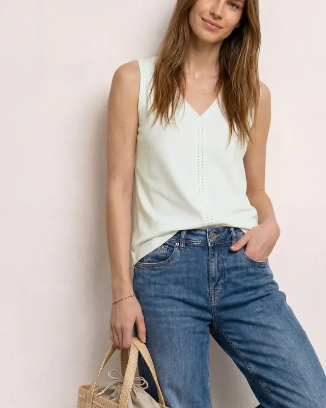 Street One Top with V-Neck - Off White