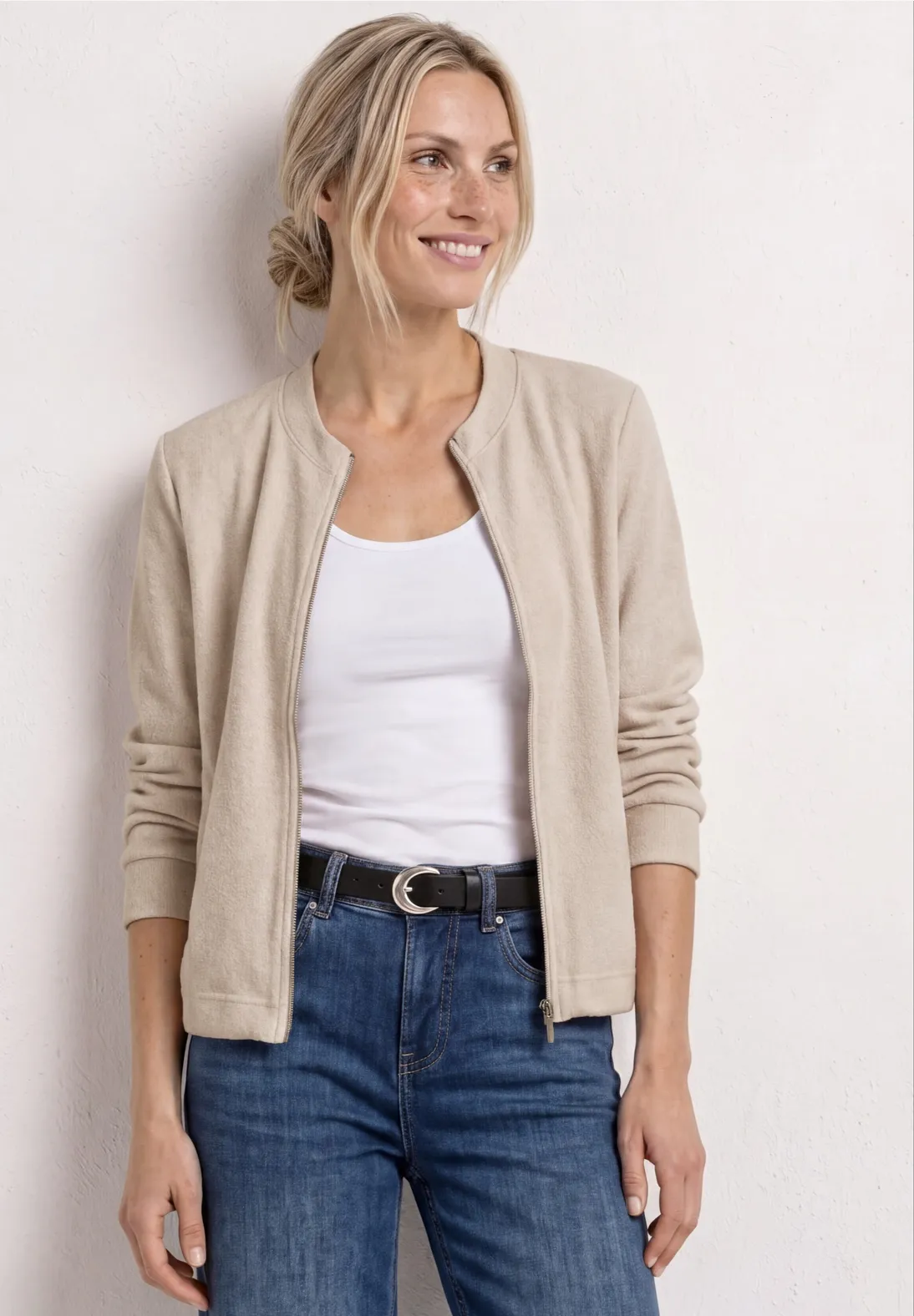 Street One Cardigan Strick-Optik - Clay Sand