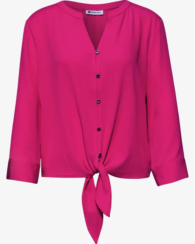 Street One Blouse met Knoopdetail - Magenta Dream