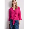 Blouse met Knoopdetail - Magenta Dream
