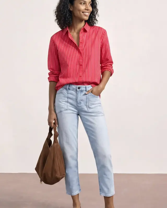 Street One Jeans in Chino Look - Ultra Bleached Wash