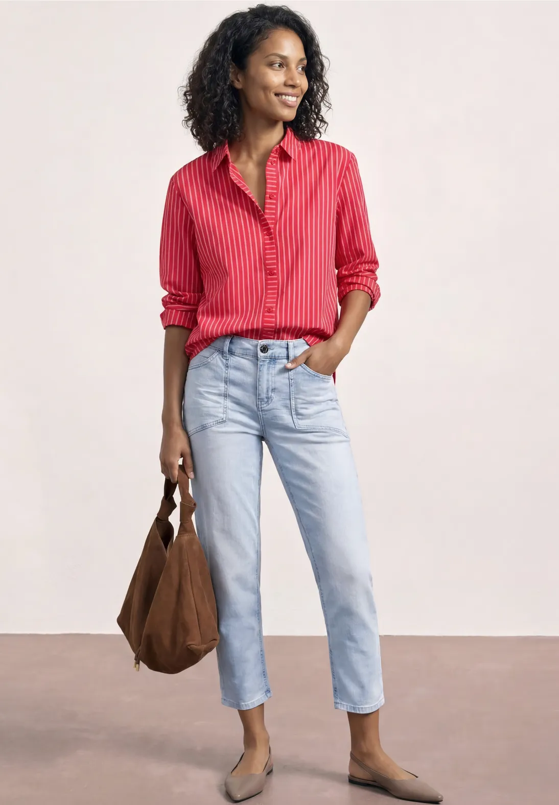 Street One Jeans im Chino Look - Ultra Bleached Wash