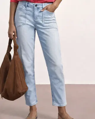 Street One Jeans in Chino Look - Ultra Bleached Wash