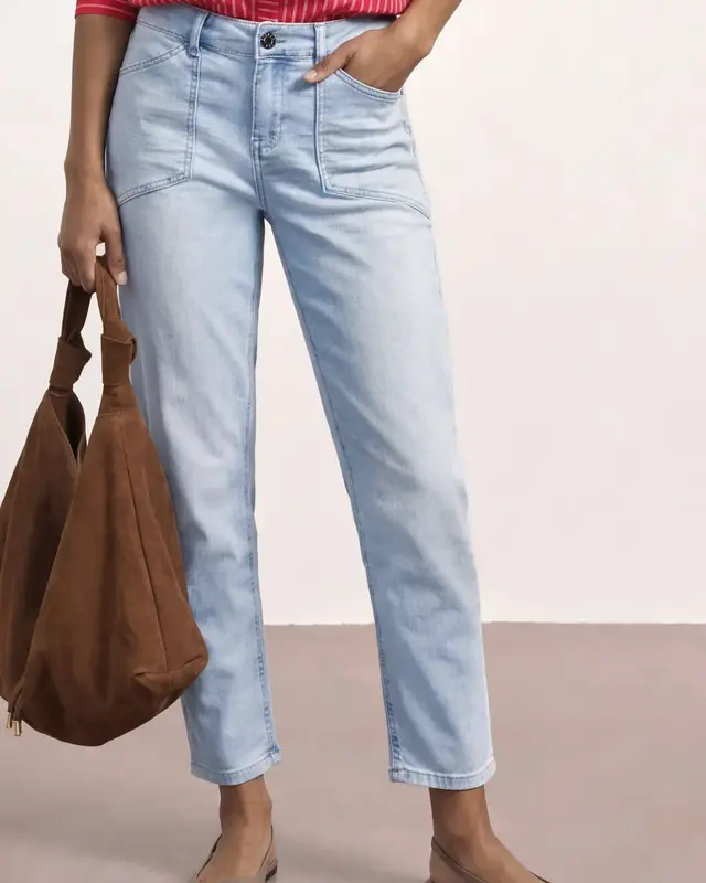 Street One Jeans in Chino Look - Ultra Bleached Wash
