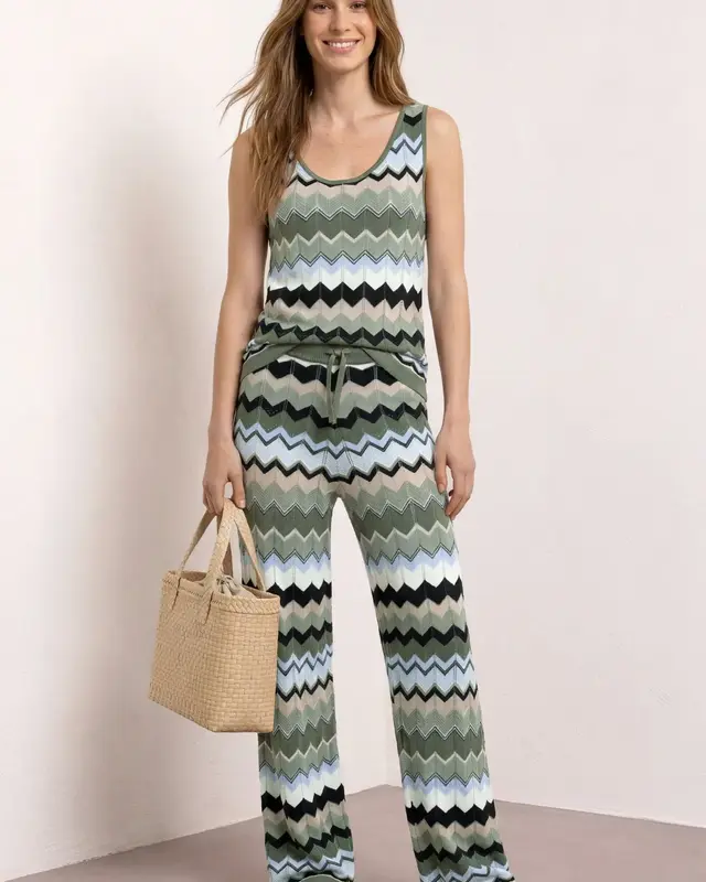 Street One Knit Top - Deep Bound Green