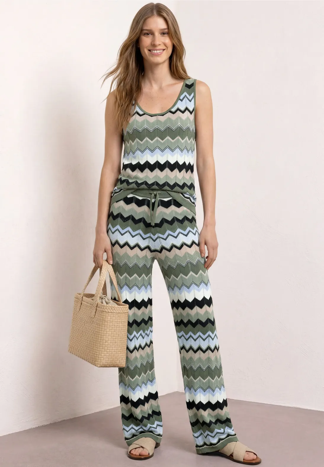 Street One Knit Top - Deep Bound Green