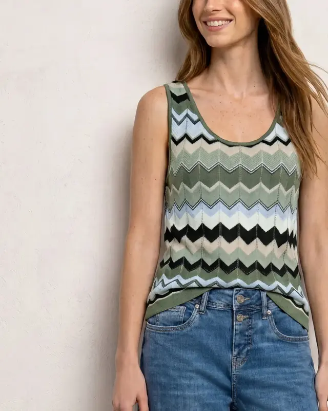 Street One Gebreide Top - Deep Bound Green