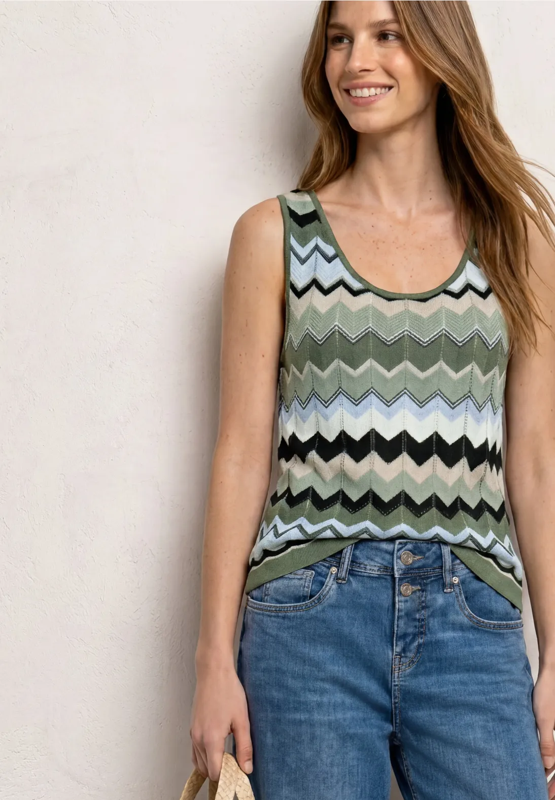 Street One Gebreide Top - Deep Bound Green