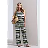 Broek met Zigzag Patroon - Deep Bound Green