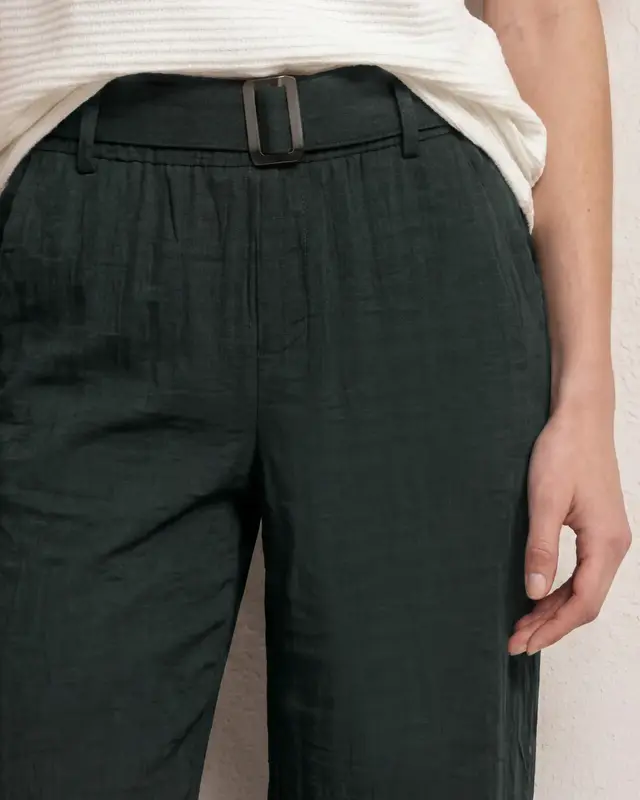 Street One Wide Leg Hose - Deep Bound Green