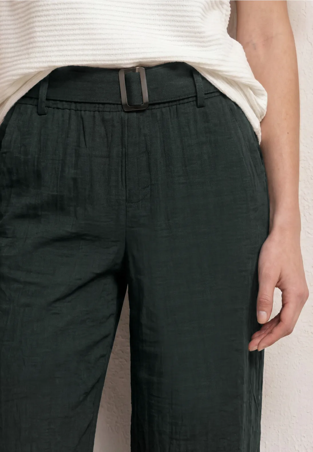 Street One Wide Leg Broek - Deep Bound Green