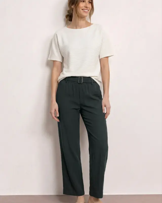 Street One Wide Leg Pants - Deep Bound Green