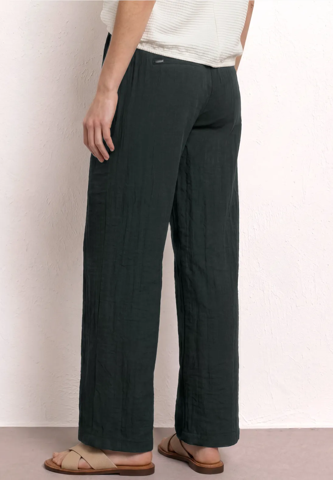 Street One Wide Leg Broek - Deep Bound Green