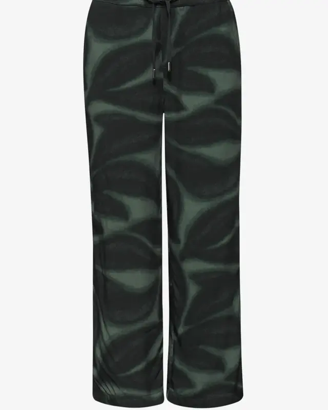Street One Print Pants Emee - Deep Bound Green