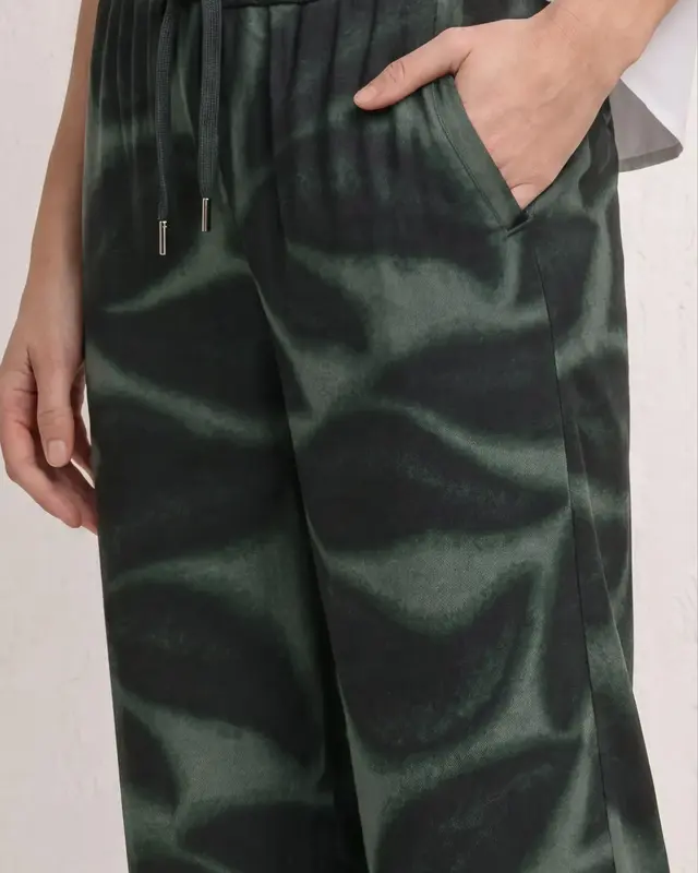 Street One Print Broek Emee - Deep Bound Green