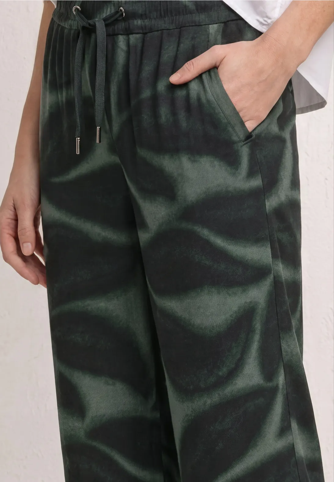 Street One Print Broek Emee - Deep Bound Green