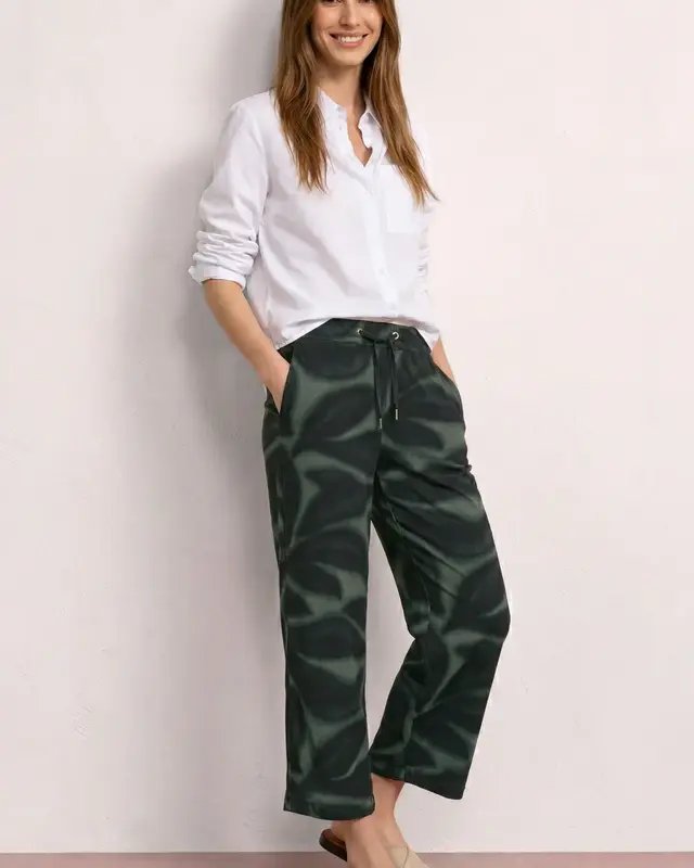 Street One Print Broek Emee - Deep Bound Green