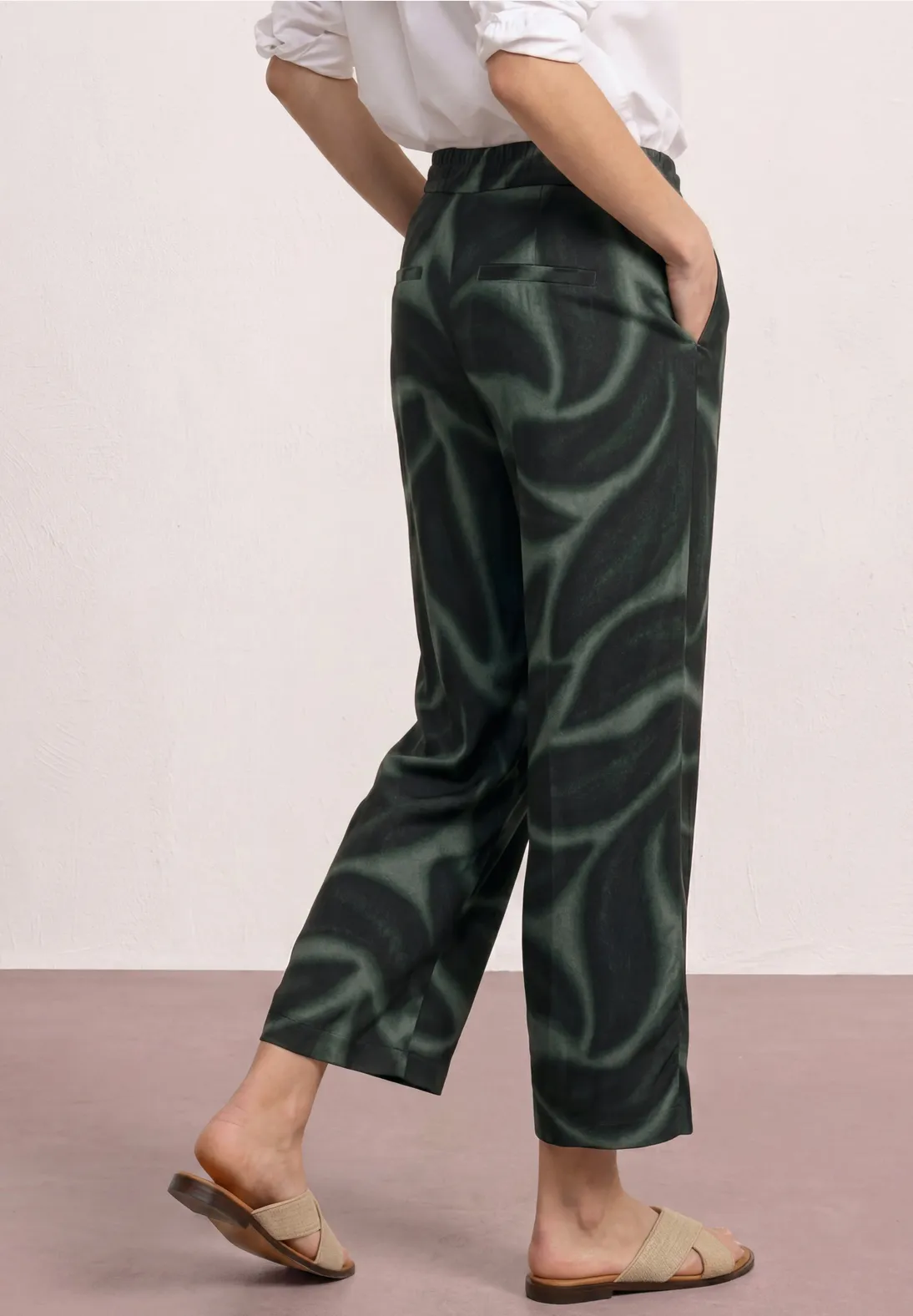 Street One Print Broek Emee - Deep Bound Green