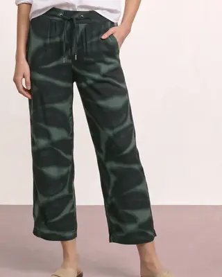 Street One Print Hose Emee - Deep Bound Green