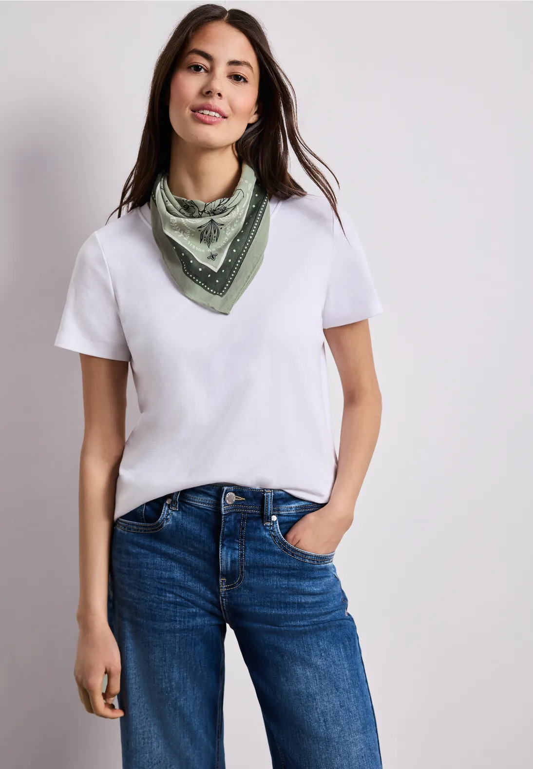Street One Katoenen Bandana - Mint Leaf