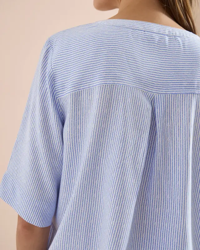 Cecil Striped Blouse - Blouse Blue