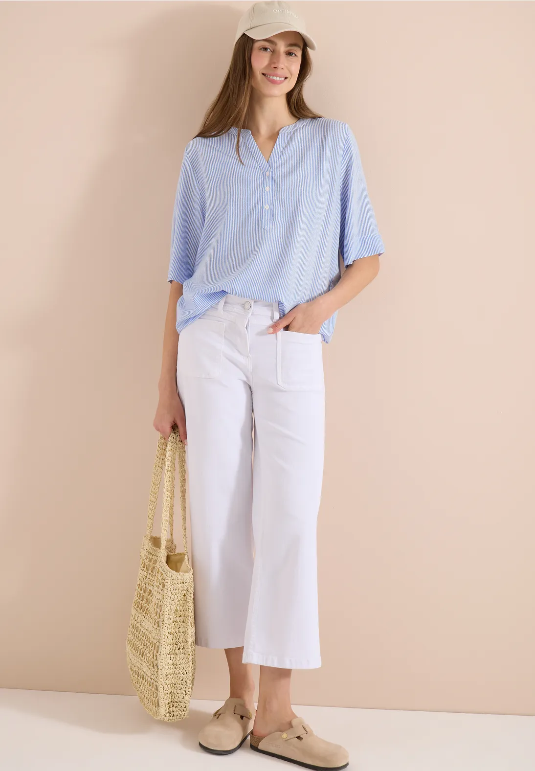 Cecil Streep Blouse - Blouse Blue