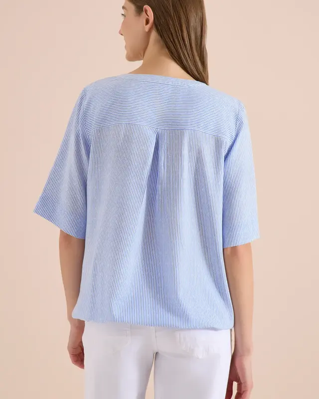 Cecil Striped Blouse - Blouse Blue