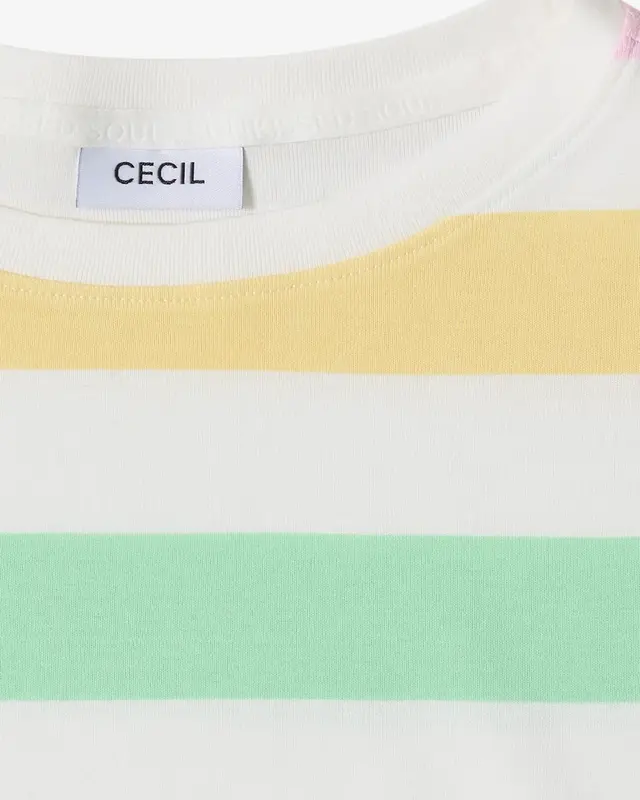 Cecil Shirt Meerkleurige Strepen - Vanilla White