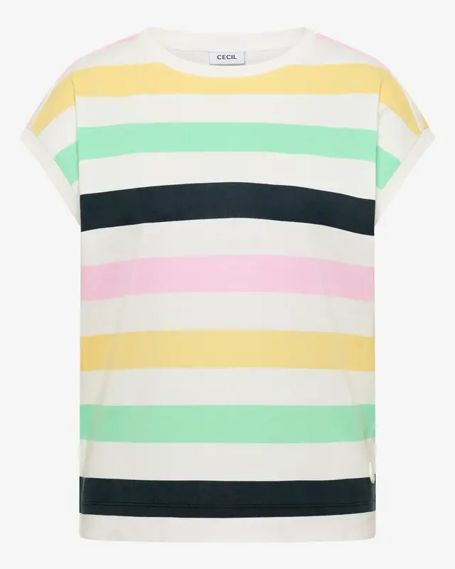 Cecil Shirt Multicolor Streifen - Vanilla White