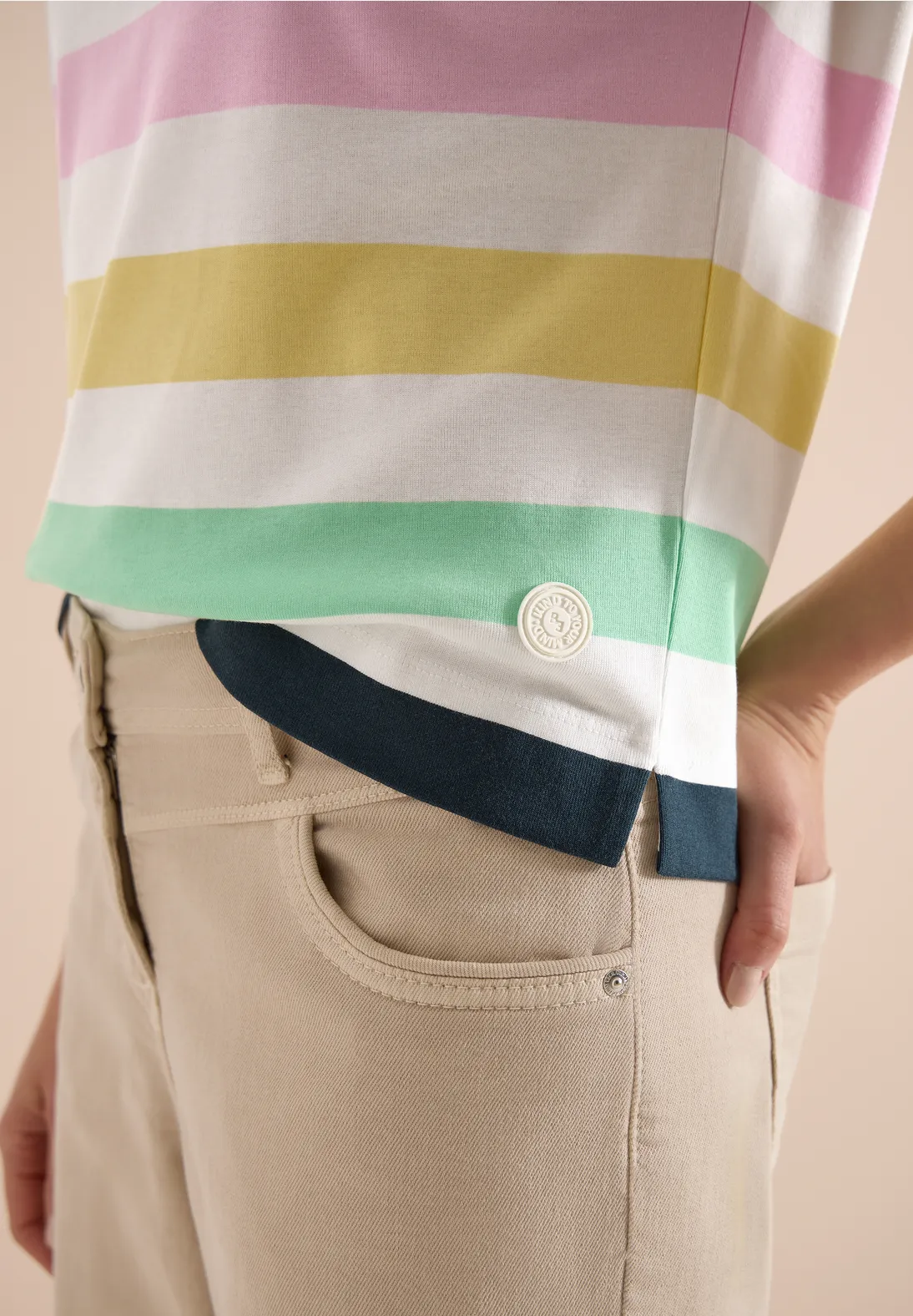 Cecil Shirt Multicolor Streifen - Vanilla White
