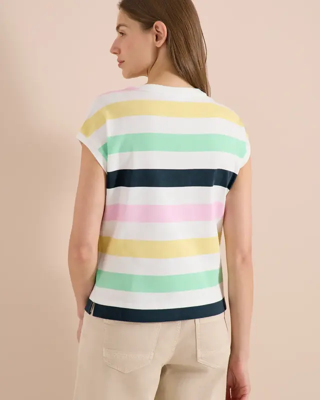 Cecil Shirt Meerkleurige Strepen - Vanilla White