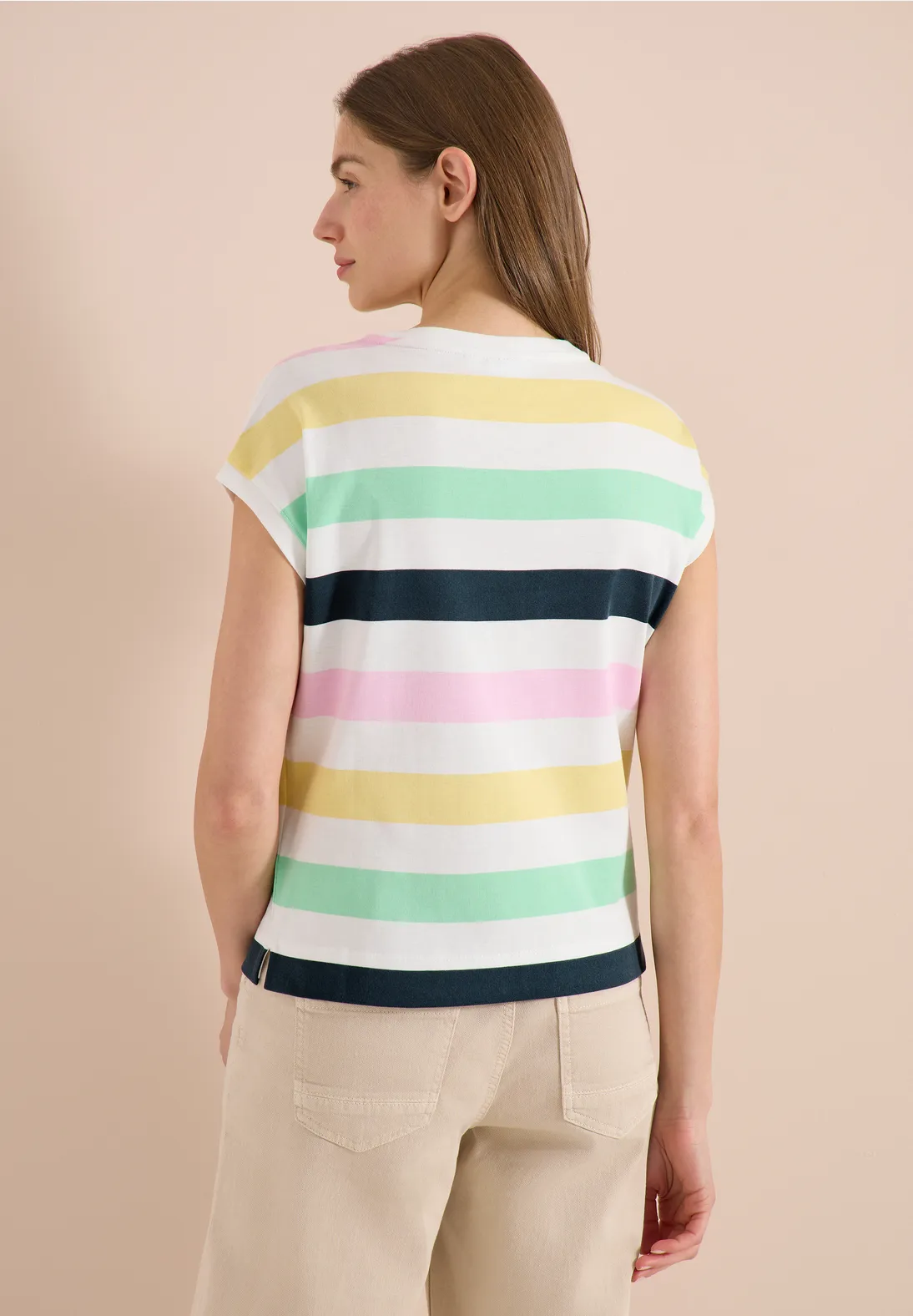 Cecil Shirt Multicolor Streifen - Vanilla White